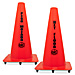 Genuine Joe 06926 Bilingual Wet Floor Cones, 10-1/2'' x 18'', Vinyl, Orange, GJO06926, GJO 06926