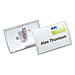Durable 8214-19 Badges, Combi Clip, 3-3/4'' x 2-1/4'', Key B, 25/PK, Clear, DBL821419, DBL 8214-19