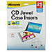 MEMOREX 00710 Jewel Case Inserts, 25/PK, White Matte, MEM00710, MEM 00710