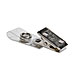 Esselte 41040 Pocket Clip, w/ Clear Strap, 100/BX, ESS41040, ESS 41040