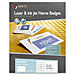 Maco Tag Label ML-7000 Name Badge Labels, Laser/Inkjet, 2-1/3'' x 3-3/8'', 50Sh/BX, White, MACML7000, MAC ML-7000