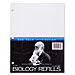 Roaring Spring Paper 20170 Biology Filler Paper, 3HP, 11'' x 8-1/2'', 20/PK, White, ROA20170, ROA 20170