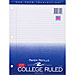 Roaring Spring Paper 83910 Filler Paper, College Ruled, 11'' x 8-1/2'', 3HP, 200 Sh/PK, White, ROA83910, ROA 83910