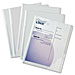 C Line 32457 Report Cover, w/ White Binding Bars, Polypropylene, 50/BX, Clear, CLI32457, CLI 32457