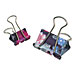 Baumgartens 29639 Binder Clips, Black Potpourri Design, 2 Sizes, 18 Bags/DS, BAU29639, BAU 29639