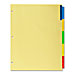 Kleer Fax 10905 Insertable Indexes, 3-Hole Punched, 5-Tabs, 11'' x 8-1/2'', Assorted, KLF10905, KLF 10905