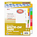 Kleer Fax 23006 Write-On Tabs, Erasable, Reusable, 3HP, 5-Tabs, 11'' x 8-1/2'', Asst., KLF23006, KLF 23006
