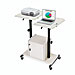 Oklahoma Sound PRC300 Presentation Cart, 32'' x 24'' x 44'', Black Frame/Ivory Shelves, OKSPRC300, OKS PRC300