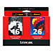 Lexmark 10N0202 Photo Print Cartridge, 16/26 Combo Pack, Black/Tri-color, LEX10N0202, LEX 10N0202