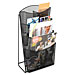 Safco 5640BL Magazine Rack, Mesh, 4-Pockets, 9-3/4'' x 6-1/2'' x 18'', Black, SAF5640BL, SAF 5640BL