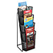 Safco 5641BL Pamphlet Display, Mesh, 4-Pockets, 5-1/4'' x 7'' x 16-1/2'', Black, SAF5641BL, SAF 5641BL