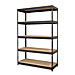 Hirsh Industries 17313 Steel 5-Shelf Unit, 48'' x 18'' x 72'', Black, HID17313, HID 17313