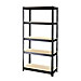 Hirsh Industries 17188 5-Shelf Unit, 36'' x 16'' x 72'', Black, HID17188, HID 17188