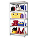Hirsh Industries 17298 Steel Shelving Unit, 36'' x 18'' x 72'', Silver Metal, HID17298, HID 17298