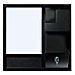 Bi-silque Visual 9D016045 Dry-Erase Station, w/ Bulletin Surface, 1'x1', Black, BVC9D016045, BVC 9D016045