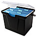 Innovative Storage Design 55789 File Box, 10-1/2'' x 14-3/4'' x 10-3/4'', Black w/ Clear Lid, INN55789, INN 55789