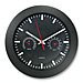 Artistic 6990 Wall Clock , w/ Temp Humidity Gauge, 12'', Black, AOP6990, AOP 6990