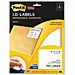 3M 2500-J ID Labels, Super Sticky, Removable, 3-1/3'' x 4'', 150/PK, White, MMM2500J, MMM 2500-J