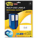 3M 2500-N Mulit-Use Labels, Removable, 2'' x 4'', 150/PK, White, MMM2500N, MMM 2500-N