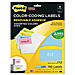 3M 2700-W Coding Labels, Removable, 2'' x 4'', 150/PK, Assorted Neon, MMM2700W, MMM 2700-W
