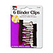 Charles Leonard 50200 Binder Clips, Small, 3/4'', 6/PK, Black/Steel, LEO50200, LEO 50200