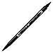 Tombow 56621 Dual Brush Pen, Waterbase, Nontoxic, Black Ink, TOM56621, TOM 56621