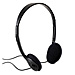 Compucessory 29276 Stereo Headphone, 3.5mm, 22-32 Ohm, 4' Cord, Black, CCS29276, CCS 29276