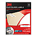 3M 3300-F File Folder Labels, Laser/Inkjet Ppr, 2/3'' x 3-7/16'', 1500/PK, WE, MMM3300F, MMM 3300-F