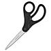 Fiskars 01004254 Scissors, Recycled, Bent Handle, 8''L, Stainless Steel, Black, FSK01004254, FSK 01004254