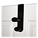 Advantus 40811 Double Garment Hook, Plastic, Fits 1-3/4 Doors, Black, AVT40811, AVT 40811