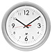 Chicago Lighthouse 67846004 Clock, 14'' Diameter, 11-3/4'' Dial, White Dial/Silver Frame, ILC67846004, ILC 67846004