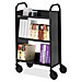 Bretford BOO327RN Book Utility Truck, 3 Slant Shelf, 26'' x 14'' x 44'', Black, BREBOO327RN, BRE BOO327RN