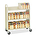Bretford L330 Book Truck, 3 Slant Shelves, 36'' x 14'' x 43'', Putty Beige, BREL330, BRE L330