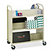 Bretford V336 Book Utility Cart, 3 Slant Shelves, 36'' x 18'' x 43'', Putty Beige, BREV336, BRE V336