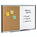 Lorell 69125 Magnetic Dry-Erase/Bulletin Board, 4'' x 3', Aluminum Frame, LLR69125, LLR 69125