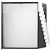 Business Source 62891 Replacements Panels, f/ Basic/Deluxe Catalog Racks, CL/BK, BSN62891, BSN 62891