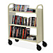 Bretford BOOV2PB Book Truck, 3 Shelves, 5'' Cast, 2 Locking, 36'' x 14'' x 44'', PY, BREBOOV2PB, BRE BOOV2PB