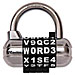 Master Lock 1534DBLK Alpha Dial Lock/Combination, 2-1/2'', Chrome/Black Color Dial, MLK1534DBLK, MLK 1534DBLK