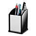 Kantek BA320 Pen Cup, Aluminum, 12/CT, Black/Acrylic, KTKBA320, KTK BA320