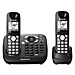 Panasonic KXTG6582T Cordless Phone, Exp, W/2 Headsets, 6.0, Caller ID, Black, PANKXTG6582T, PAN KXTG6582T