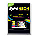 Sanford Ink 1764037 Dry-Erase Neon Markers w/Board, 8-1/2'' x 11'', Black, SAN1764037, SAN 1764037