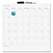 The Board Dudes 13759VA4 Cubicle Calendar Board, Dry-erase, Magnetic, 14''Wx1/2''Dx14''H, BDU13759VA4, BDU 13759VA4