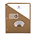 Rebinder RPCHHCS5 Pocket Folder, w/Holes, 18Pt, CD Sleeve, 5/PK, Kraft, REBRPCHHCS5, REB RPCHHCS5