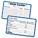 Tabbies 54652 Medical Information Cards, 6-7/8x6-7/8'' x 2-1/4'', 25/PK, Oth, TAB54652, TAB 54652