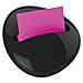 3M PBL-330-BK Pop-Up Note Dispenser, 6/PK, Pebble/Black, MMMPBL330BK, MMM PBL-330-BK