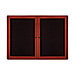 Ghent OVMCB2F95 Enclosed Tackboard, 2-Door, 47'' x 34'', Wood/Cherry, GHEOVMCB2F95, GHE OVMCB2F95