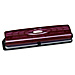 Business Source 62899 3-Hole Punch, 1/4'', 12 Sheet Cap, Transparent/Magenta, BSN62899, BSN 62899
