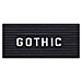 Ghent LG34 Plastic Letter, Replacement, Gothic, 3/4'', White, GHELG34, GHE LG34