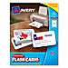 Avery 04750 Custom Print Flashcards, 3'' x 5'', 25ShtS, 100/PK, White, AVE04750, AVE 04750