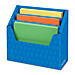 Bankers Box 3381001 Folder Holder Storage Box with Dividers, 12 1/4 x 1 1/4 x 8, Blue FEL3381001 FEL 3381001